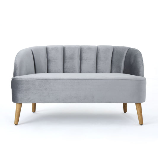 Modern Classic Shell Backed Loveseat