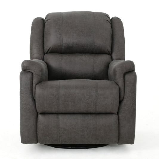 Contemporary Glider Recliner With Swivel Function