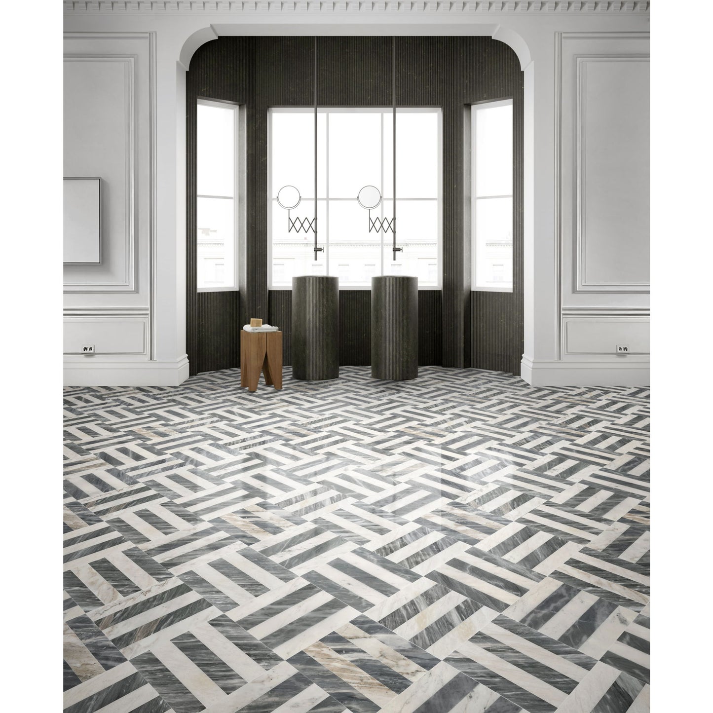 Elegant Waterjet Polished Marble Tile For Floor And Wall