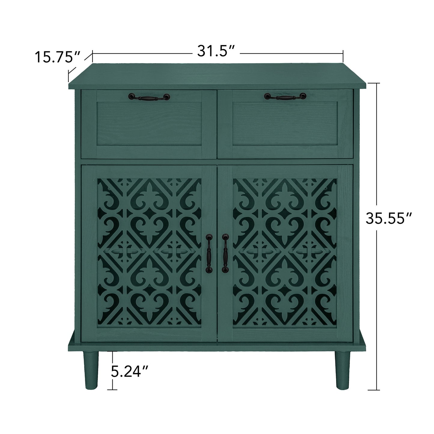2 Door 2 Drawer Elegant Cabinet