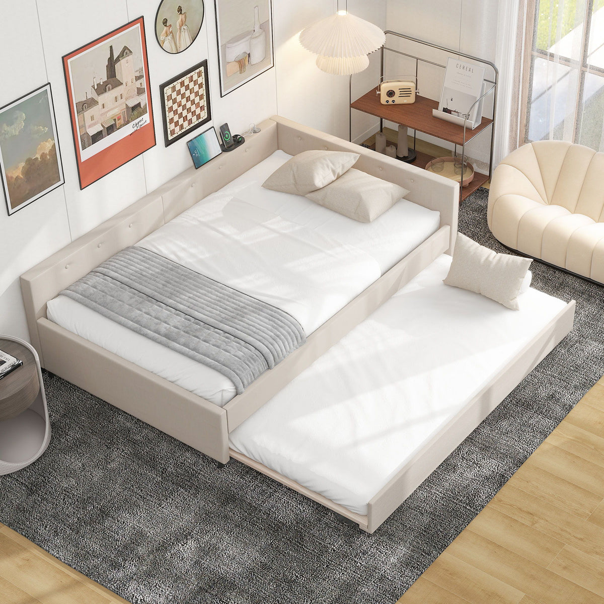 Platform Bed With USB Ports