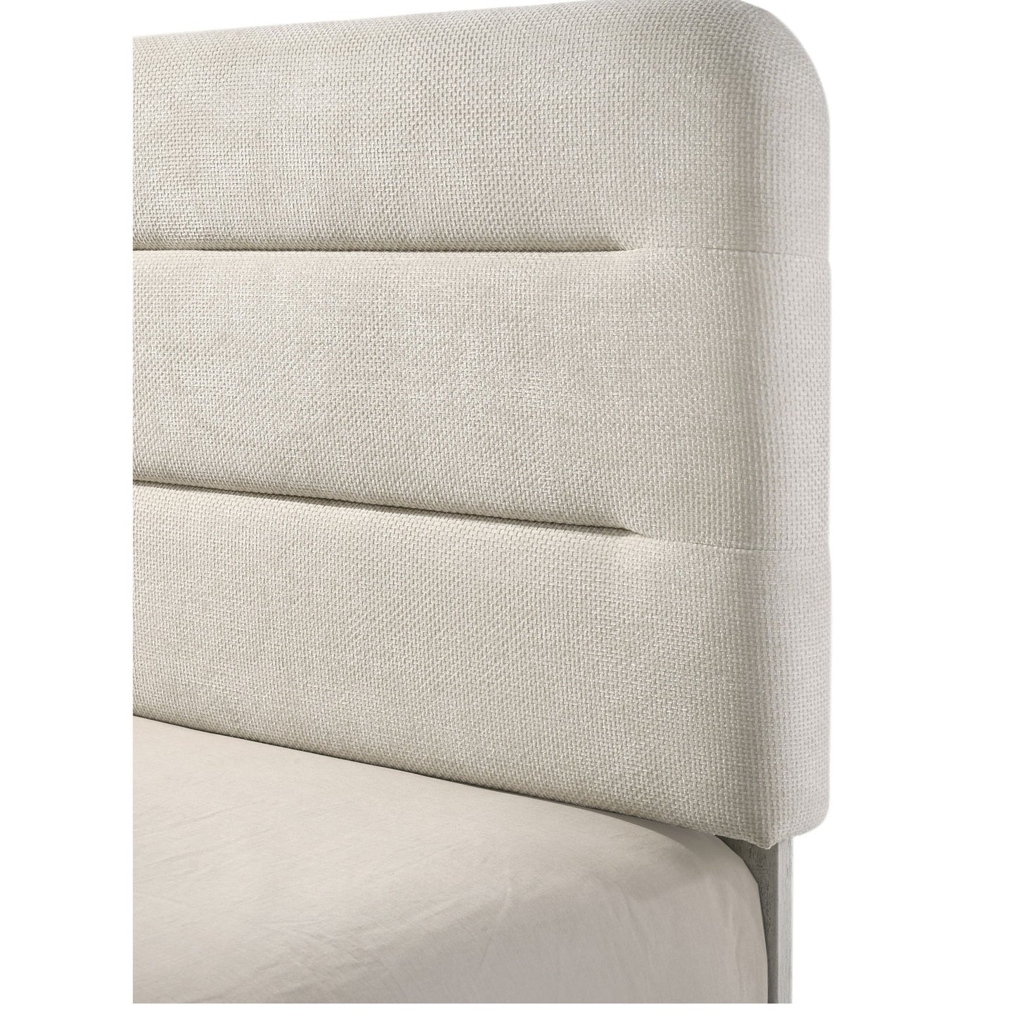 Upholstered Panel Bed, Sleek Lines