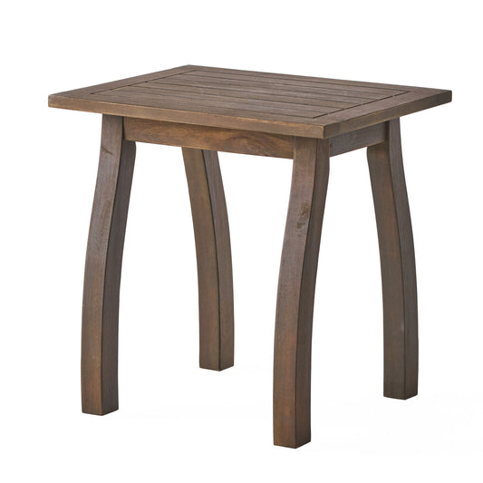 Kinesis - Outdoor Side Table With Slatted Top And Wood Frame