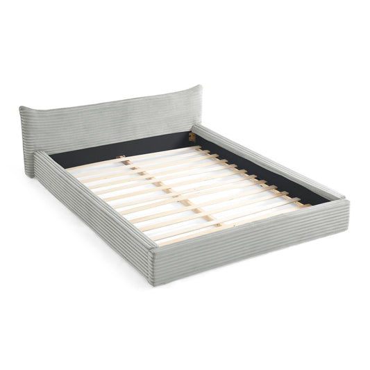 Modern Upholstered Bed Frame With Curved Headboard