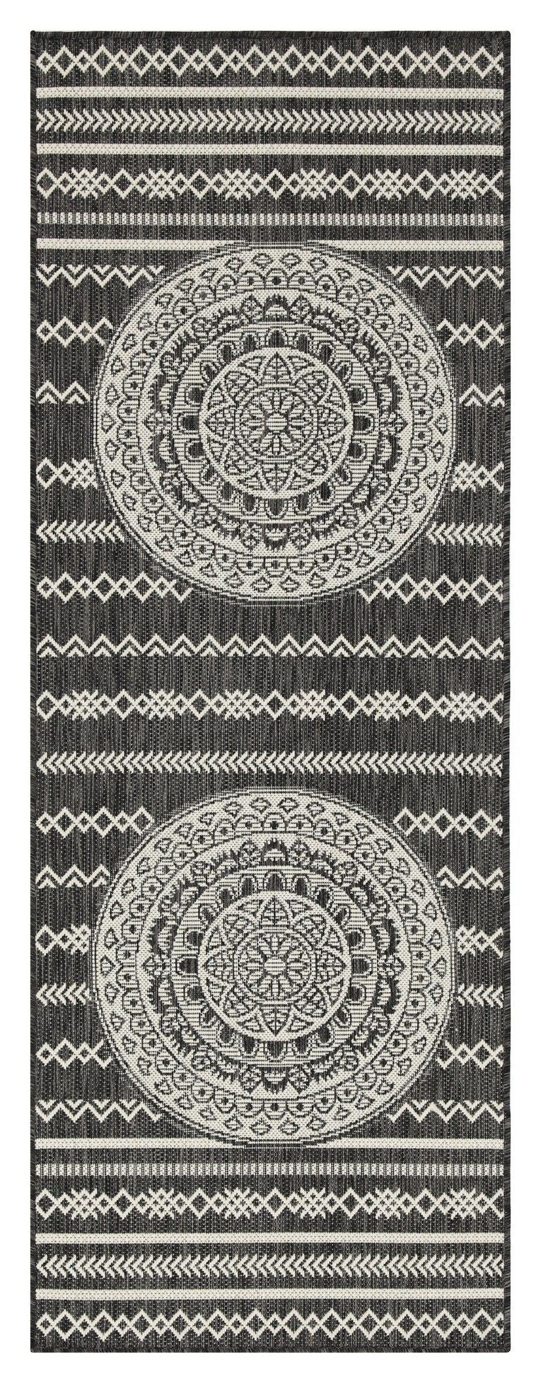 Sunshine - 5'3" X 7'3" Indoor, Outdoor Area Rug - Anthracite - Polypropylene