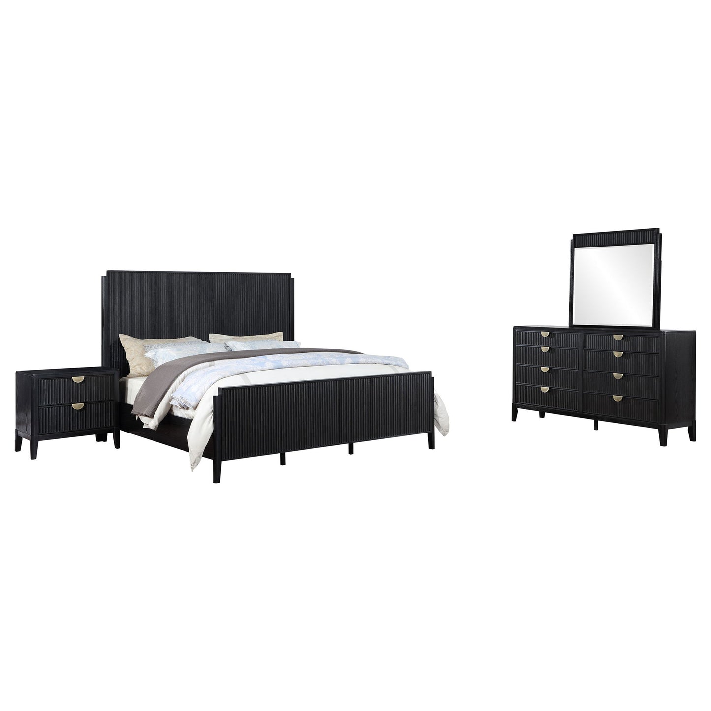 Ennis - 4 Piece Queen Bedroom Set - Black