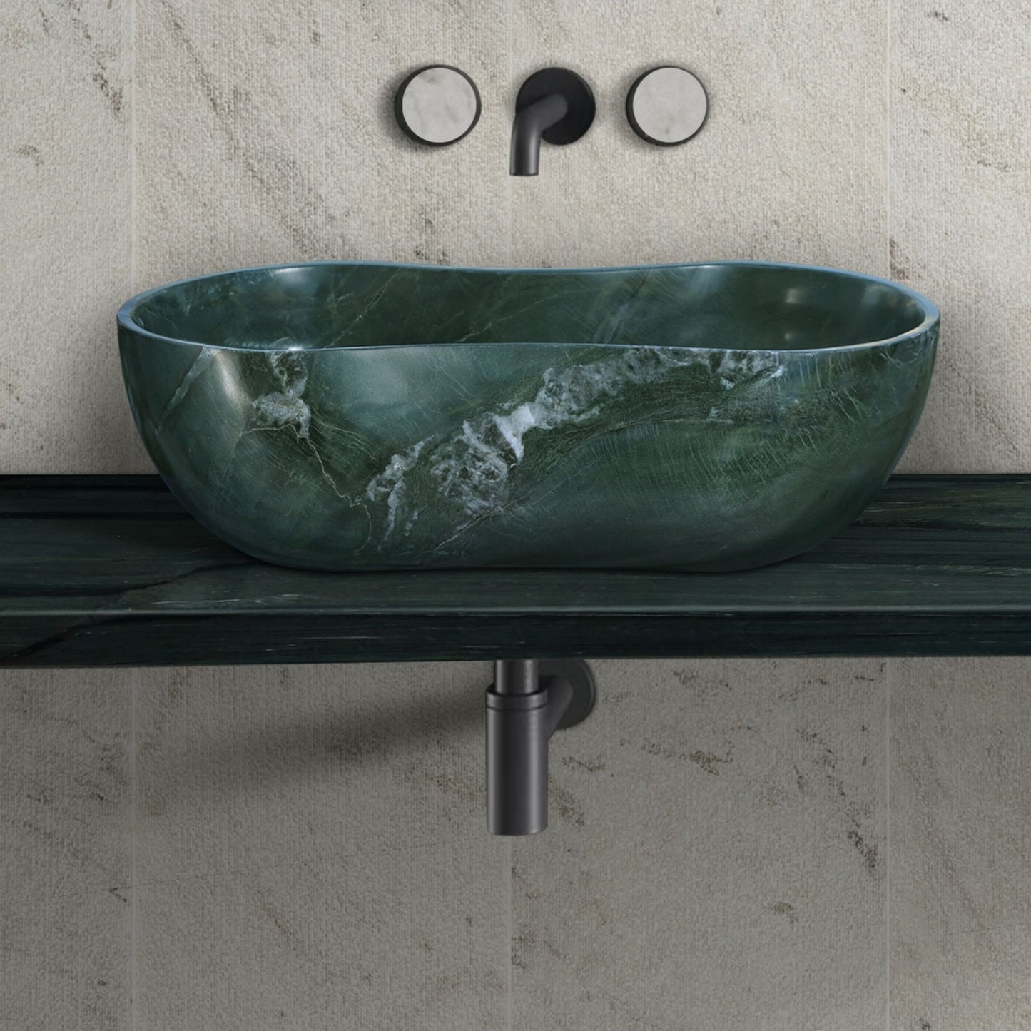 Bathroom Vessel Sink With Wavy Design