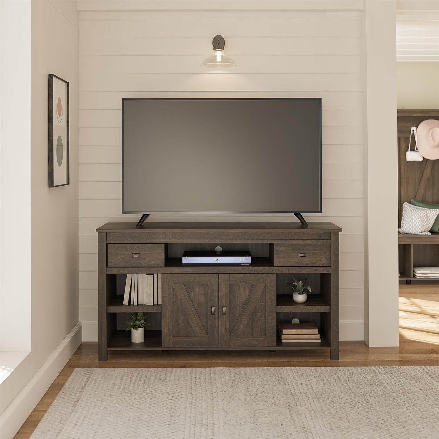 Farmington - TV Stand For TVs Up To 60" - Oak