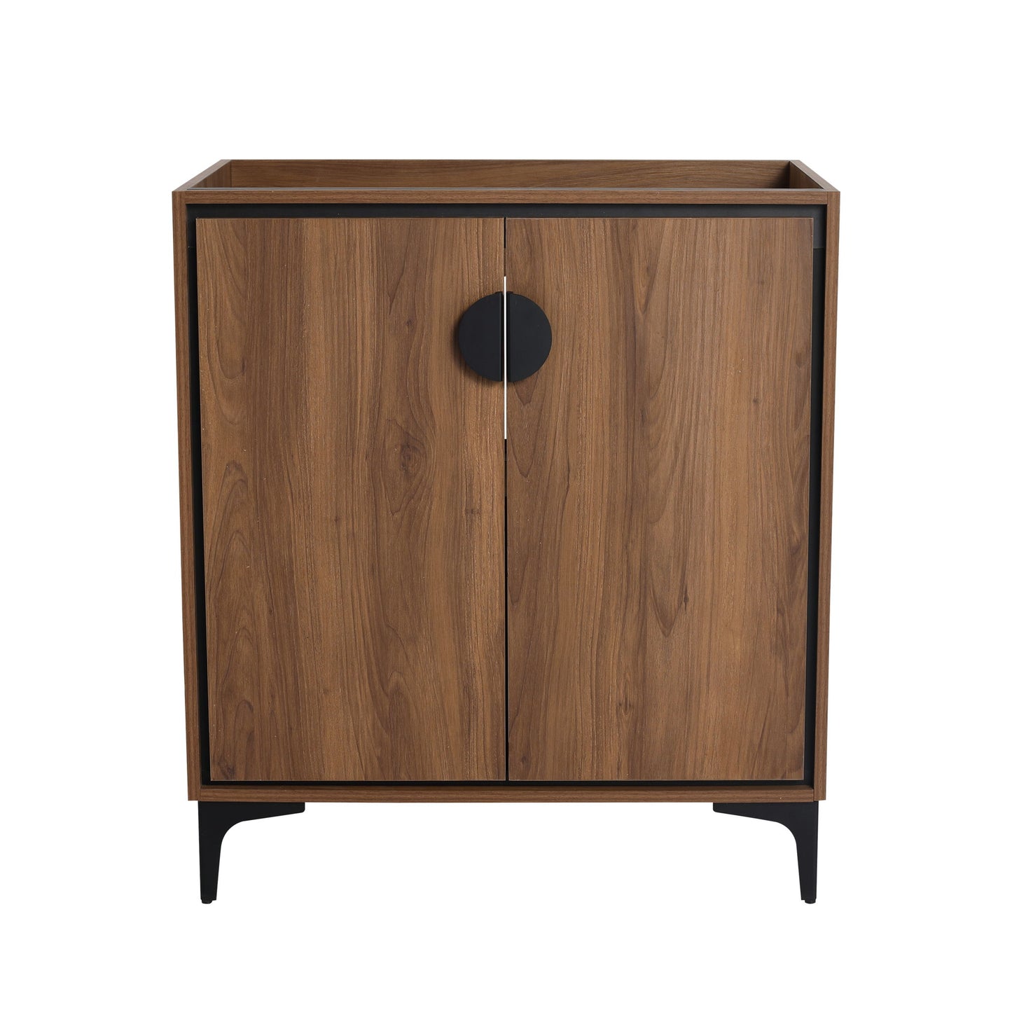 30" Bathroom Vanity Freestanding Cabinet With 2 Doors - Brown