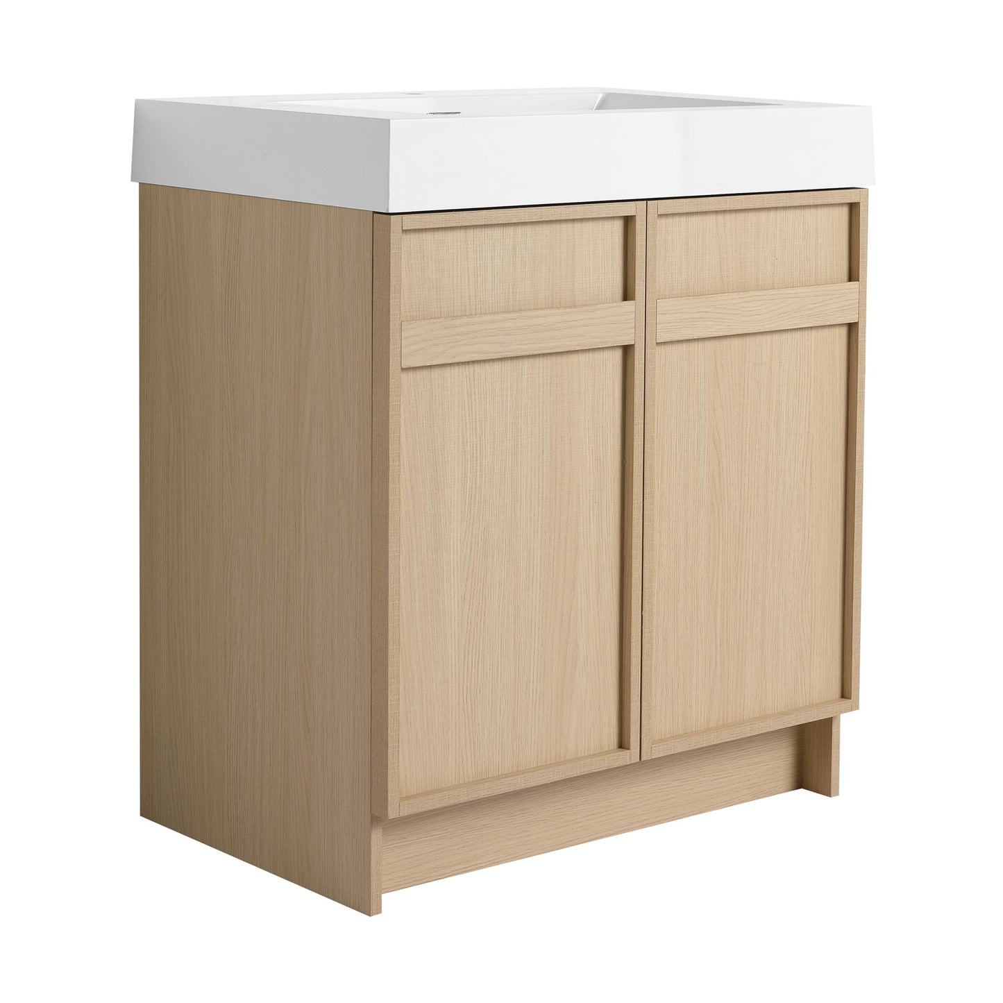 Freestanding Bathroom Vanity With Resin Sink & Soft Close Cabinet Doors