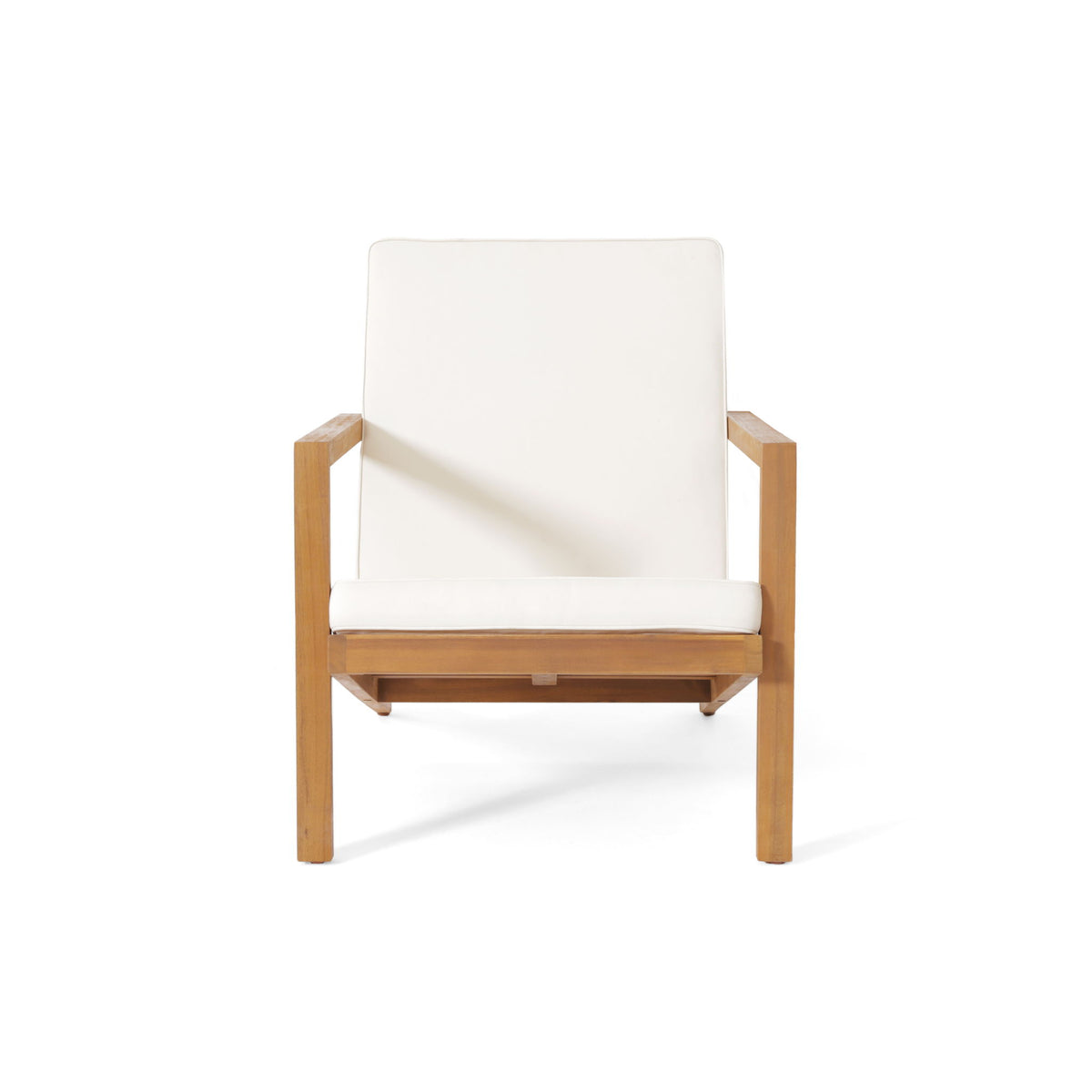 3 Piece Outdoor Chat Set With Table And 2 Adirondack Chairs - White / Brown Patina