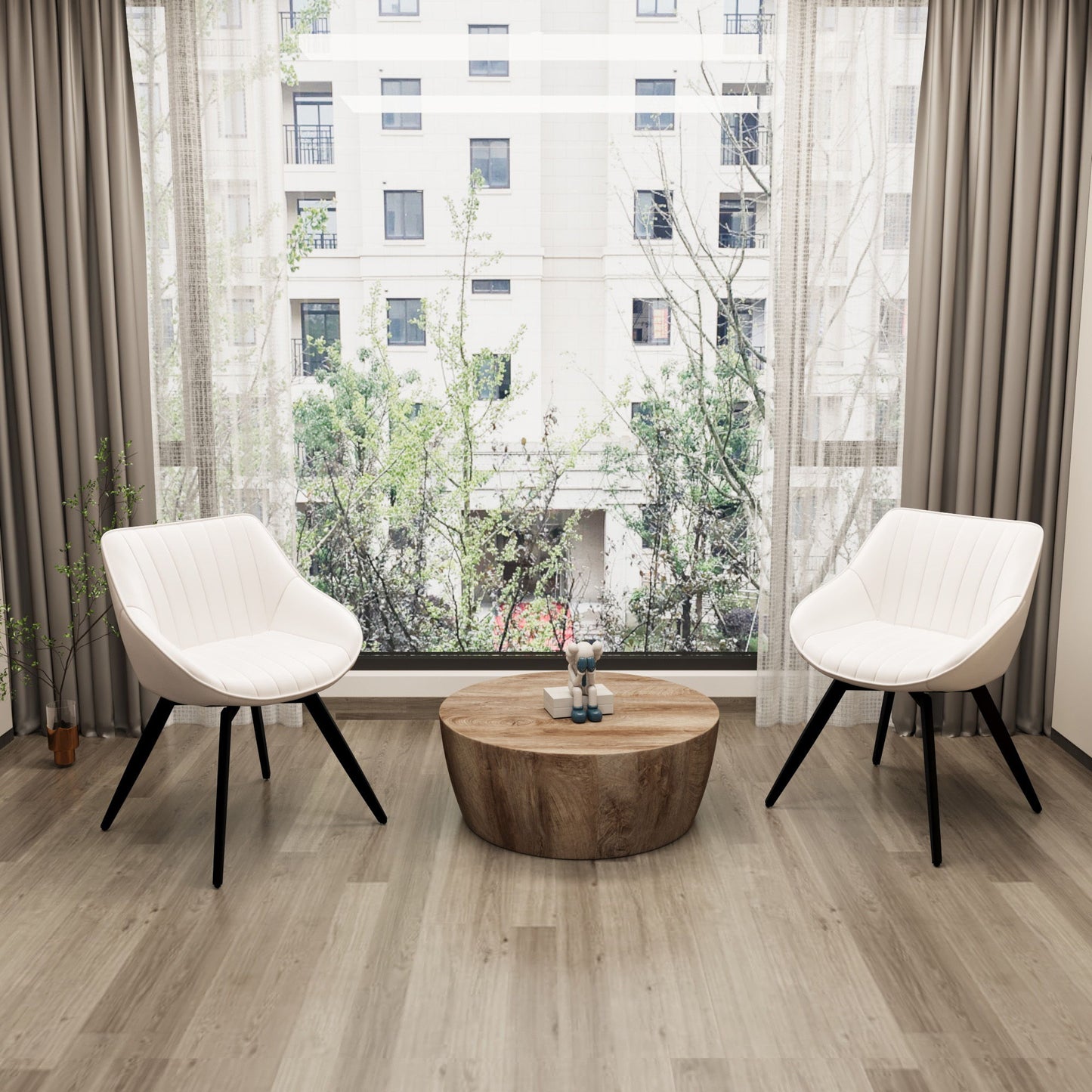 Medieval - Table And Dining Chair Set For Home Kitchen - White / Wood