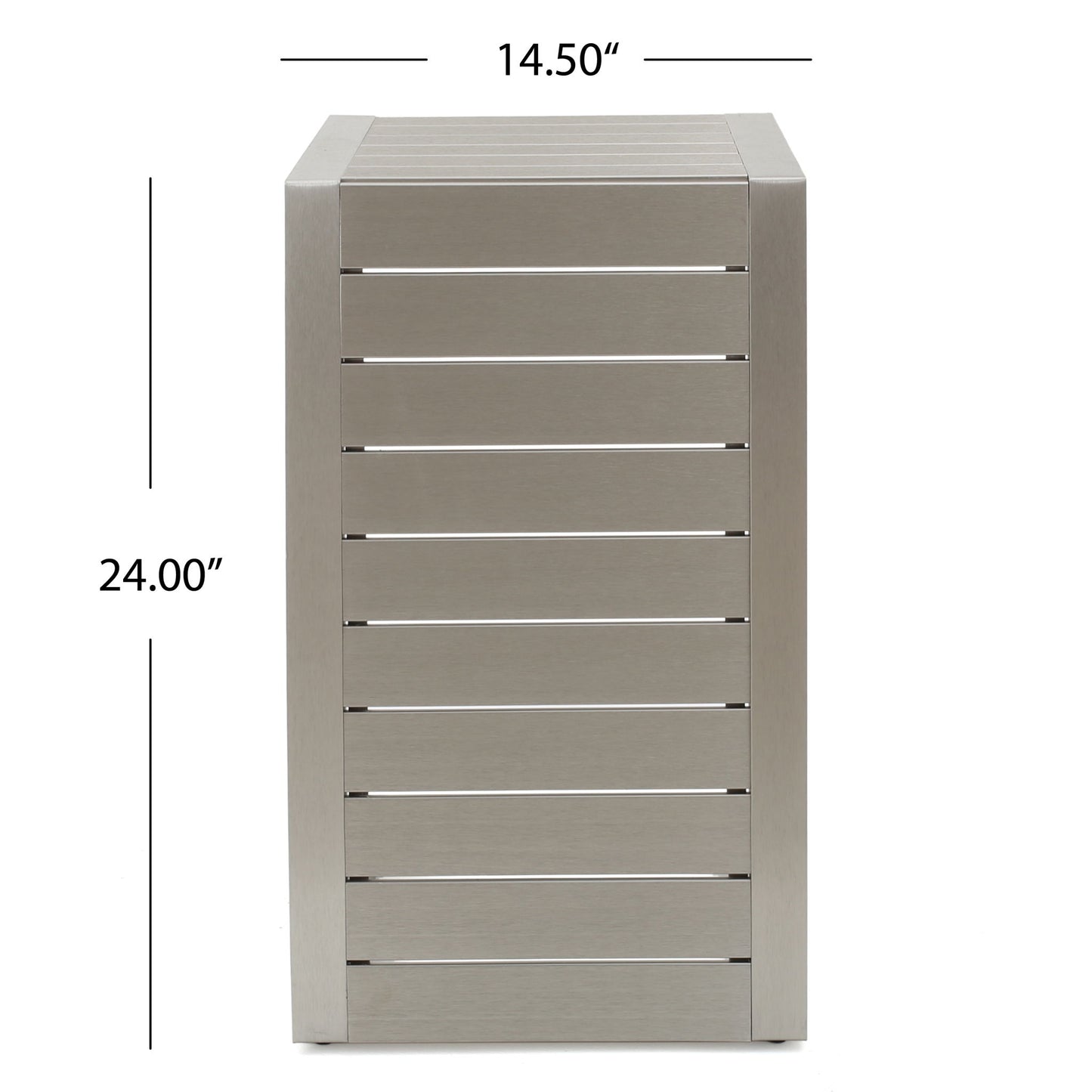 Aluminum Outdoor C - Shaped Side Table For Patio