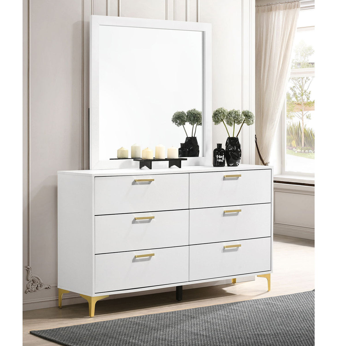 James - 6 Drawer Dresser With Mirror