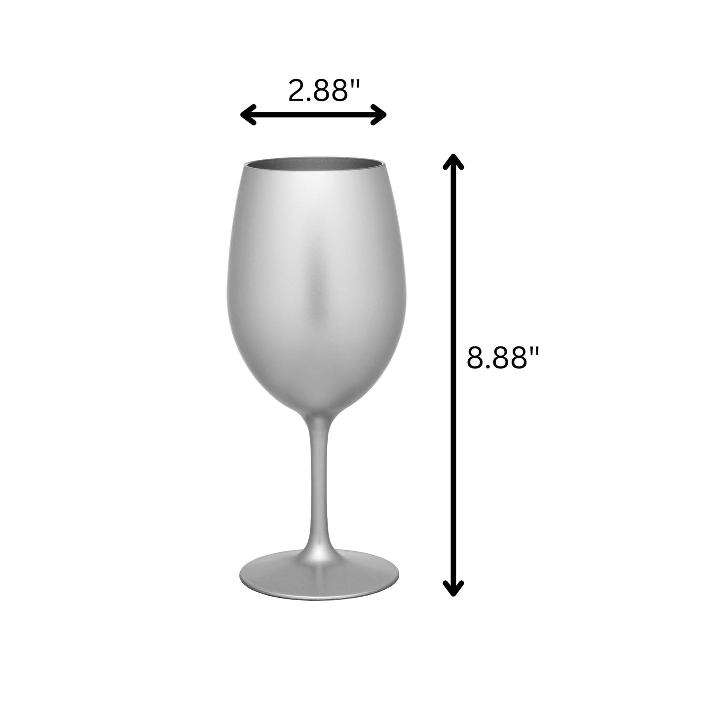 Leadingware Tritan Hammer Plastic Wine Glasses (Set of 4)