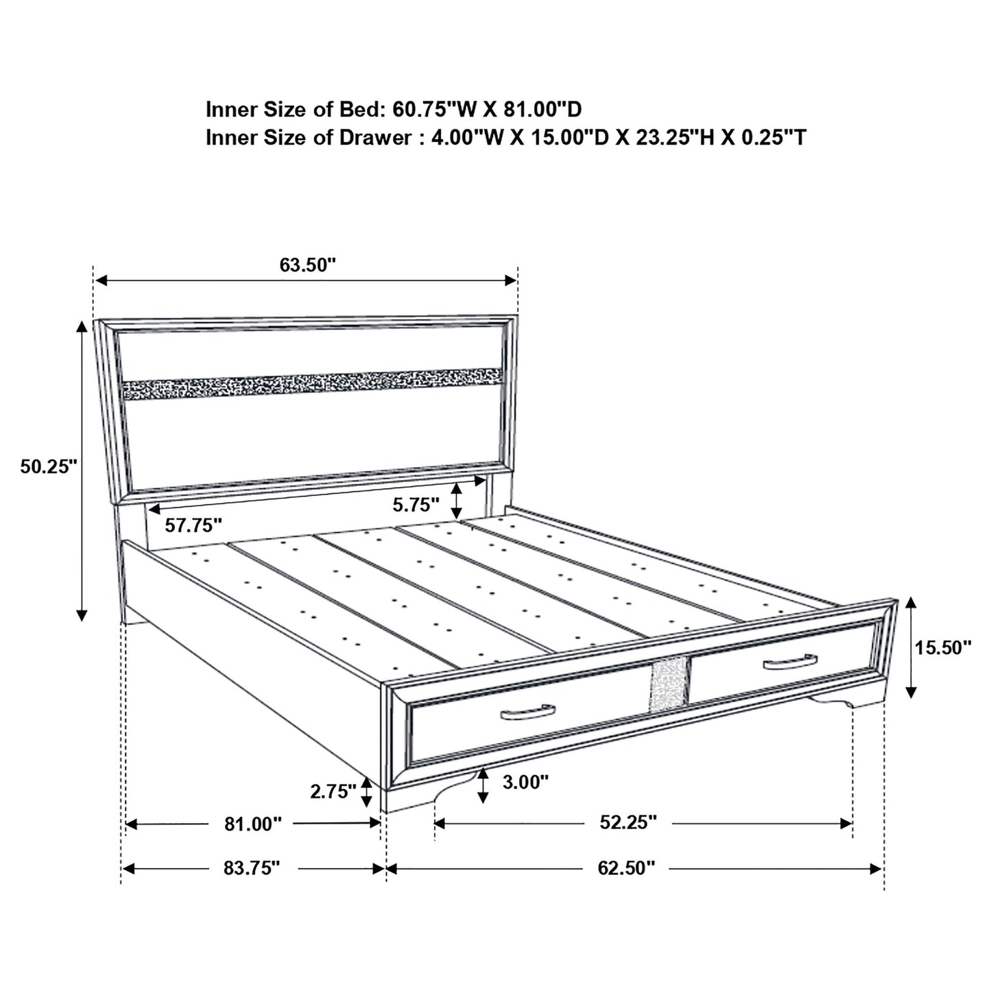 Orchid - Storage Panel Bed
