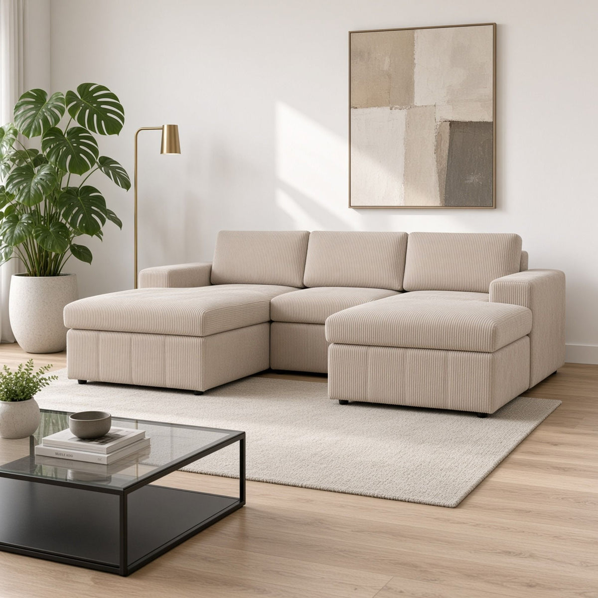 Modular Sectional Sofa, Reversible Set
