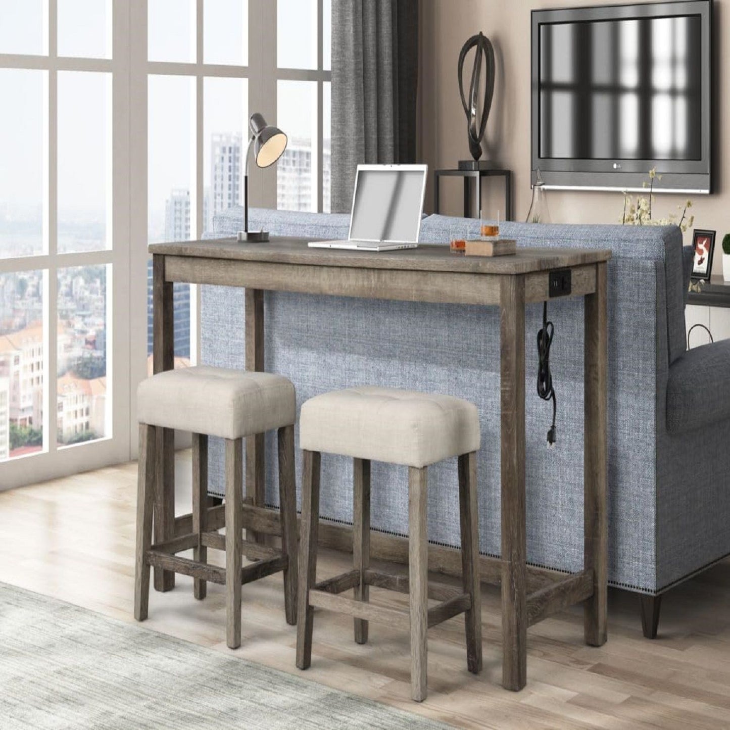 Transitional Backless Counter Stool (Set of 2)