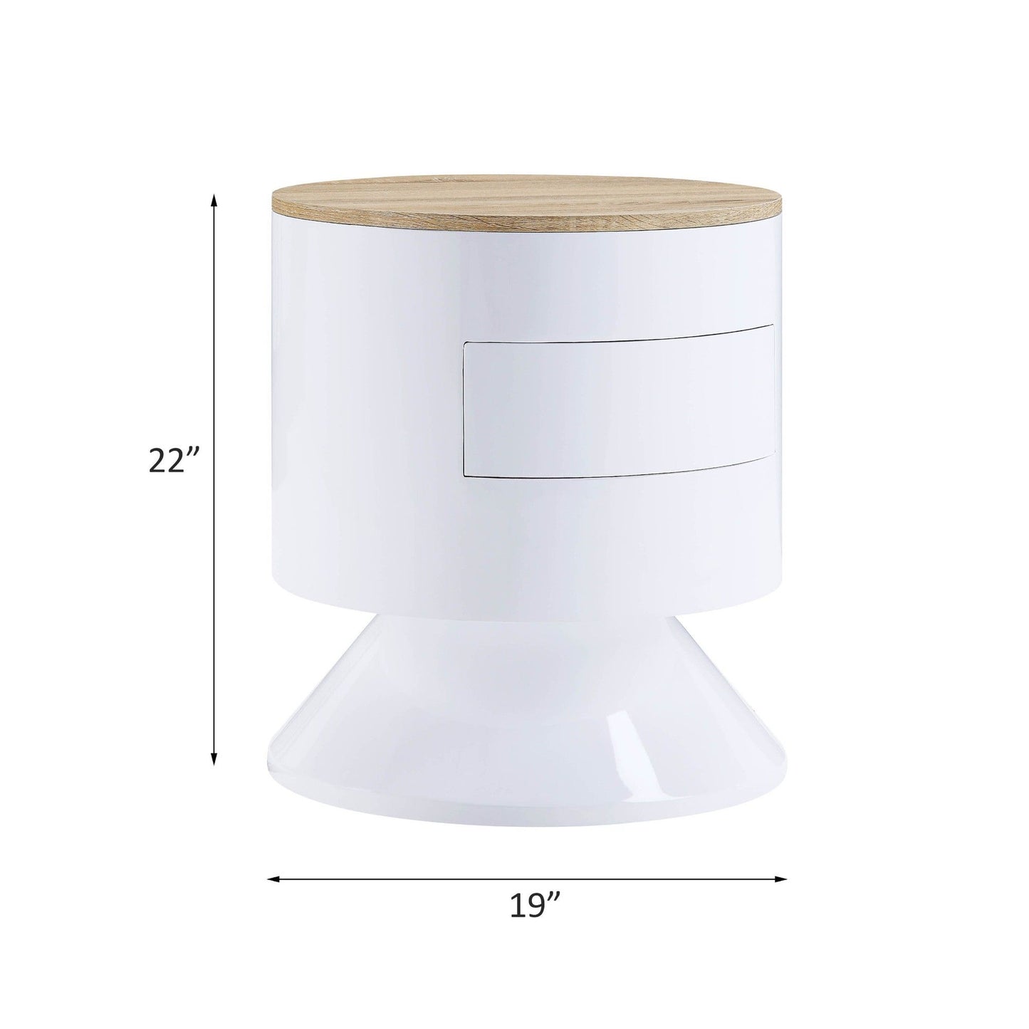 Otith - Accent Table With Display And Utility Function - White