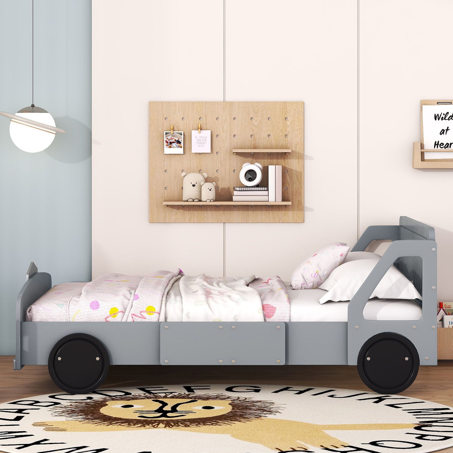 Car Shaped Platform Bed With Wheels