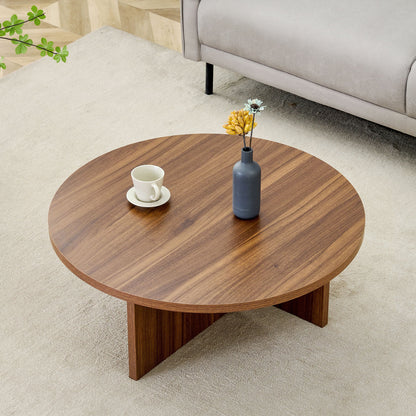 Versatile Round Coffee Table For Various Interior Styles