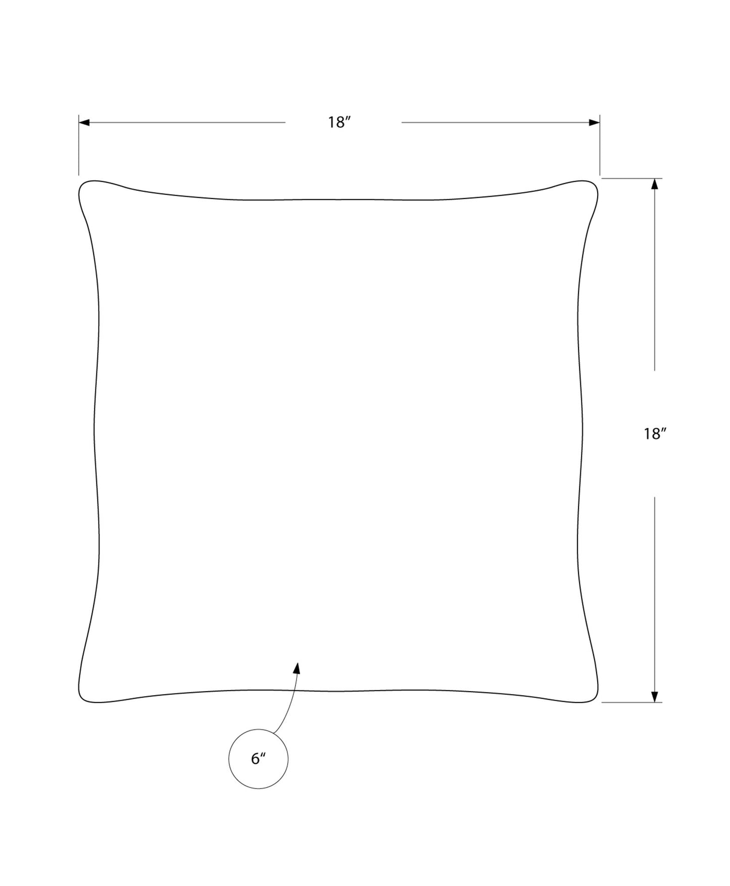 Pillow Square, Insert Included, Decorative Throw, Hypoallergenic