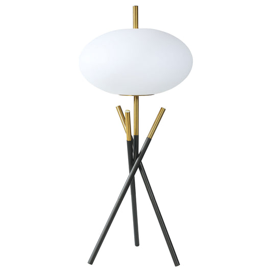 Clarendon - Orb Shade Tripod Table Lamp Desk & Bedside Lamp - Black