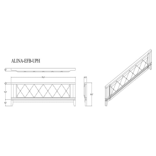 Adalid - 5 Pieces Bedroom Set With LED Lights And Glittered Detailing