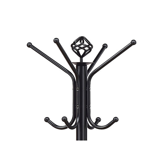 Coat Rack With 3 Tier Hooks For Entryway - Black