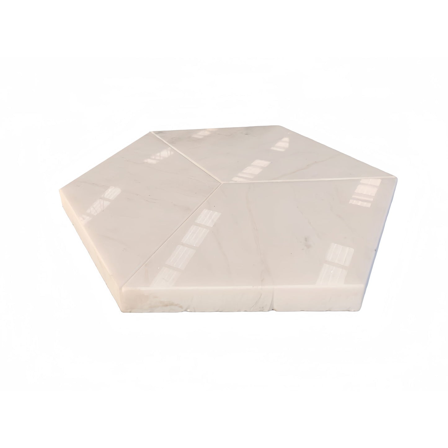 Hexagon Natural Marble Polished Tile For Wall And Floor (Set of 12)