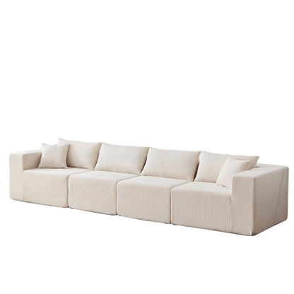 Modular L Shaped Sectional Compressed Sofa, Free Combination