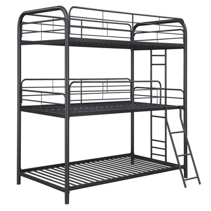 Modern Triple Bunk Bed, Durable Metal Frame