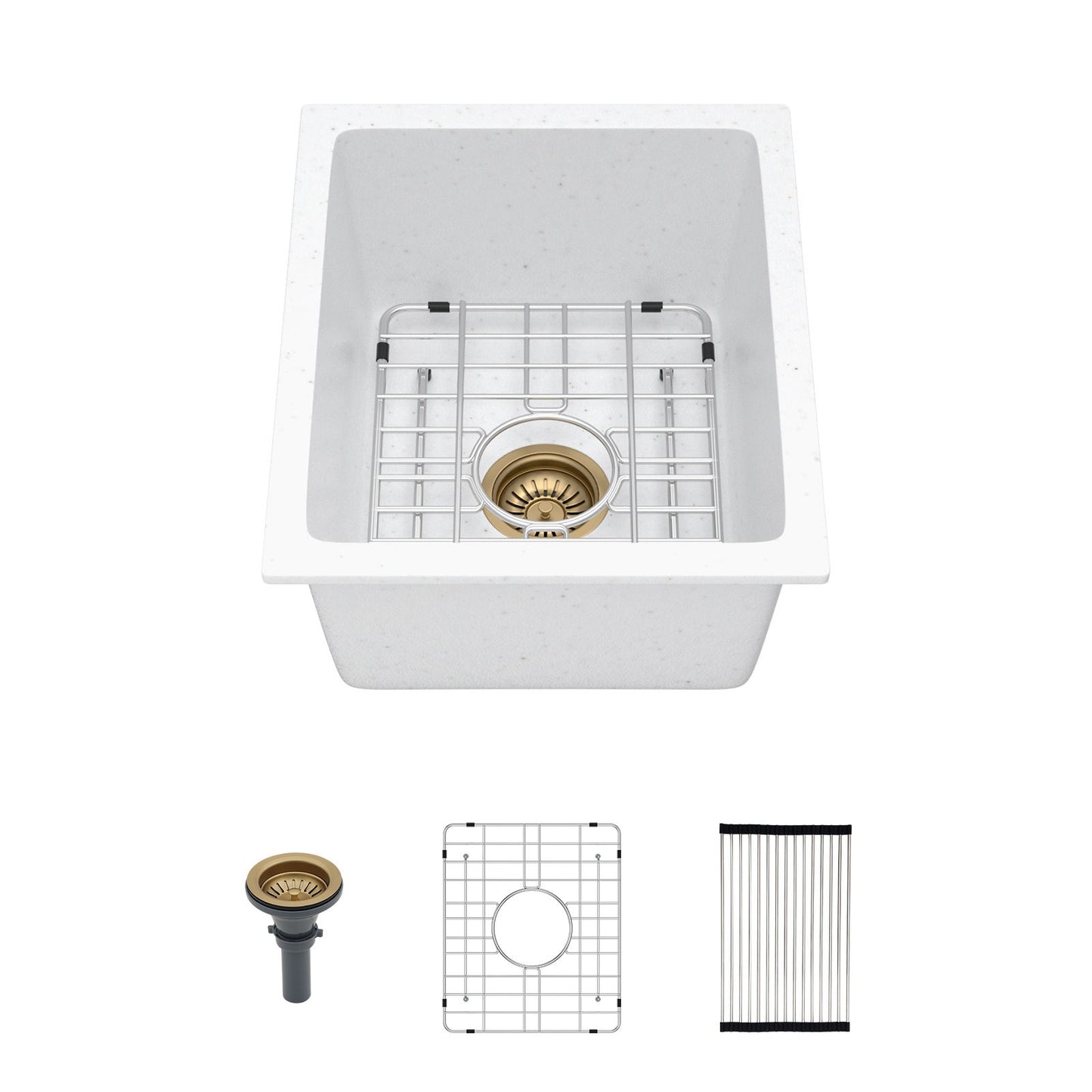 Quartz Composite Undermount Single Bowl Kitchen Sink