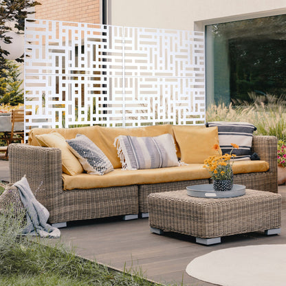 Decorative Freestanding Metal Privacy Screen For Indoor & Outdoor Use