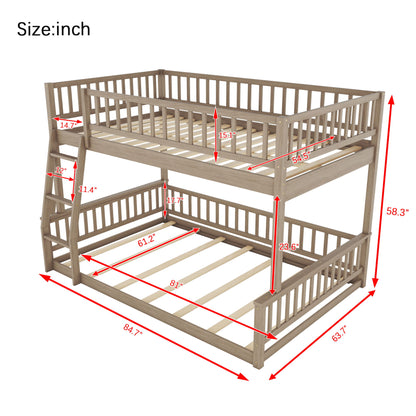 Bunk Bed With Ladder And Guardrails