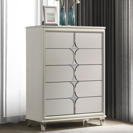 Gwendolyn - 5 Drawer Bedroom Chest Of Drawers - White
