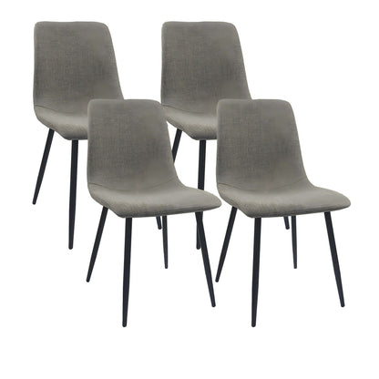 Modern Upholstered Dining Chairs With Cushion Seat And Sturdy Legs (Set of 4)