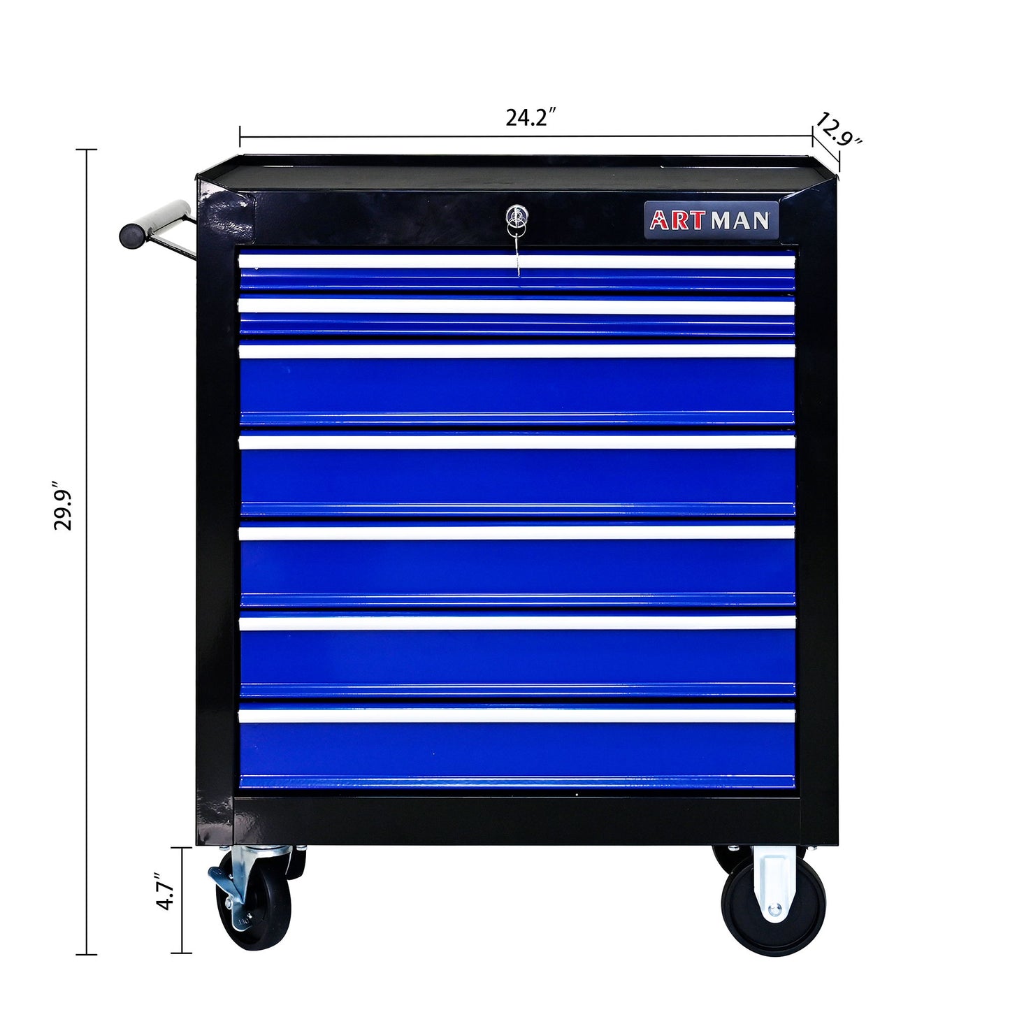 7 Drawers Multifunctional Tool Cart With Wheels