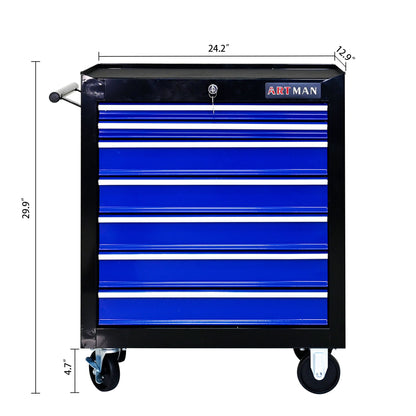 7 Drawers Multifunctional Tool Cart With Wheels
