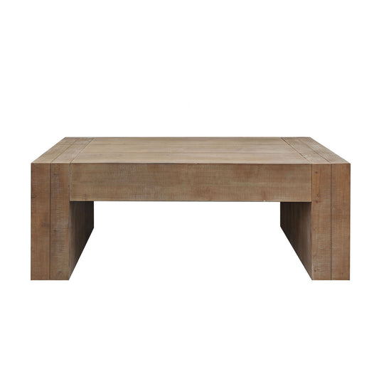 Rustic Wood Coffee Table Modern Farmhouse Rectangular Table For Living Room - Natural / Natural Multi / Natural Wood / Natural / Rustic