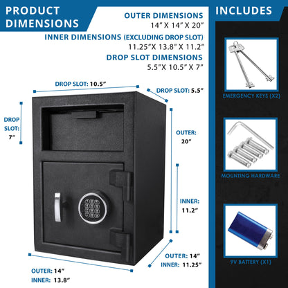 Solid Steel Keypad Depository Safe