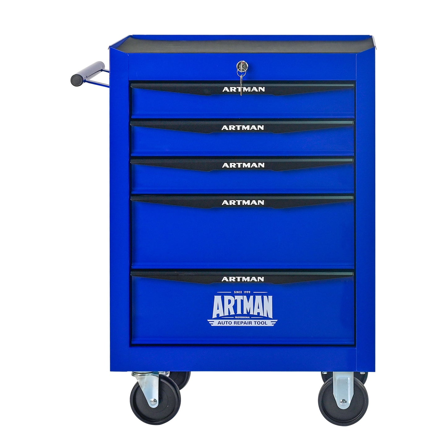 Rolling Metal Tool Chest With Drawers, Steel Storage Cabinet With Ball Bearing Slides