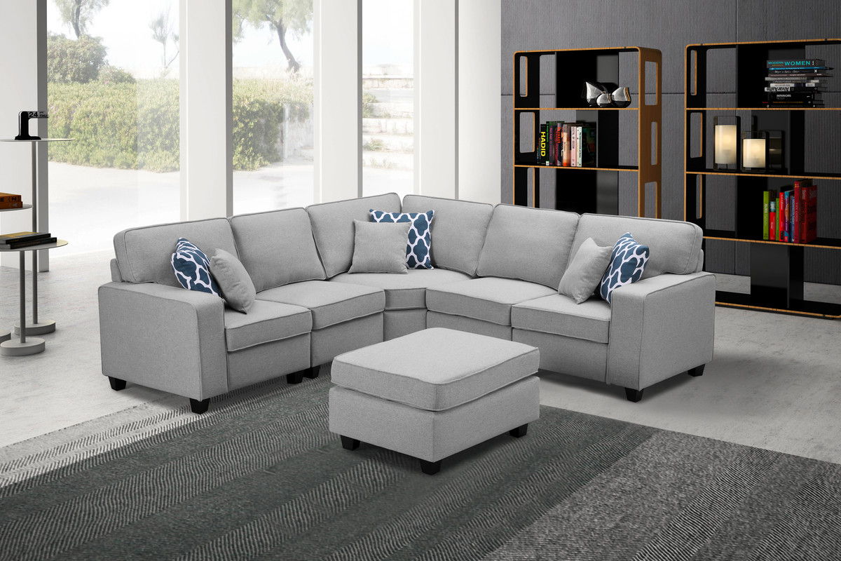 Sonoma - 6 Piece Modular L-Shape Sectional Sofa With Ottoman
