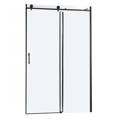 Single Sliding Bypass Shower Door Enclosure With Tempered Glass