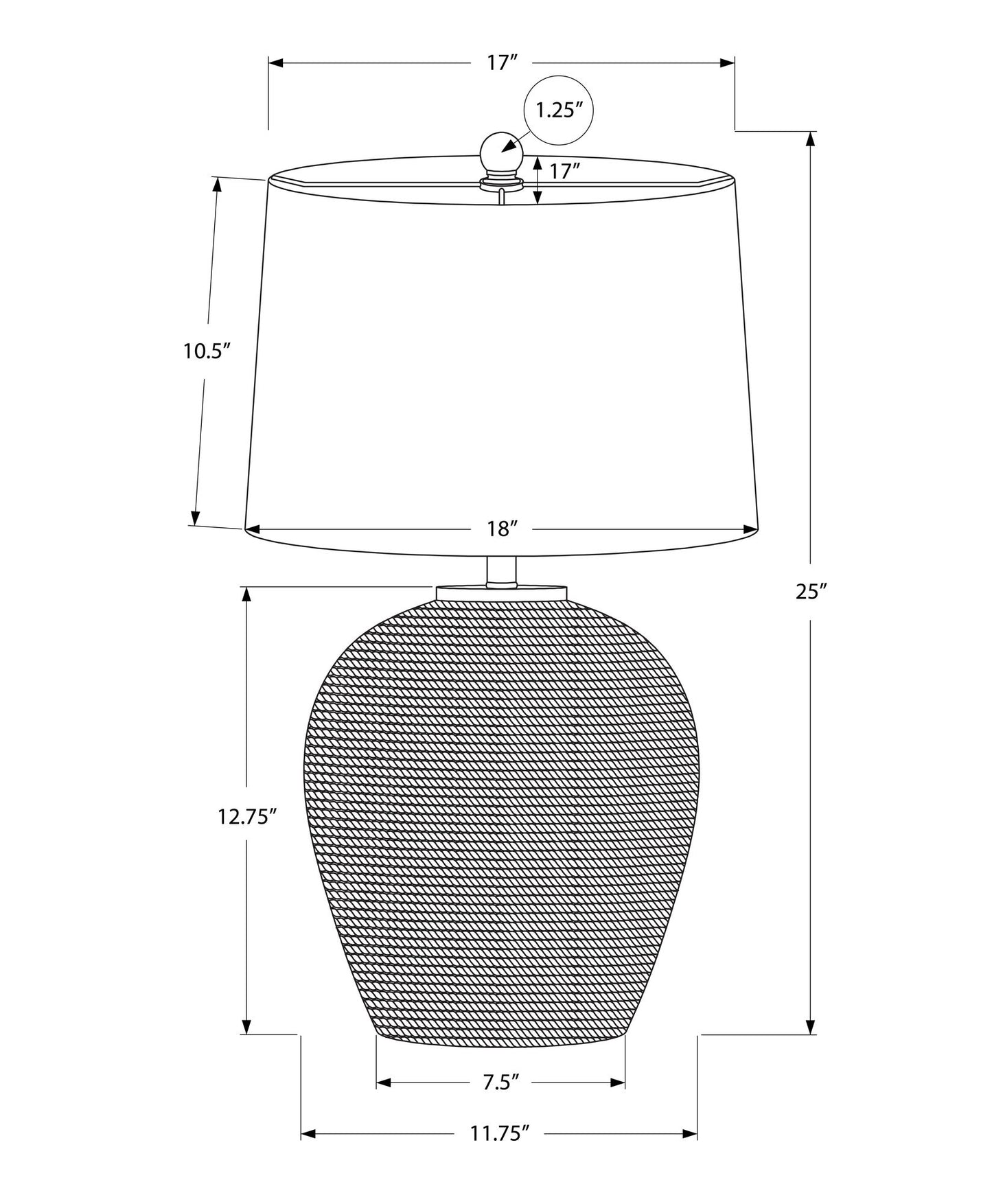 Lighting, Table Lamp, Rattan, Resin, Transitional - Beige