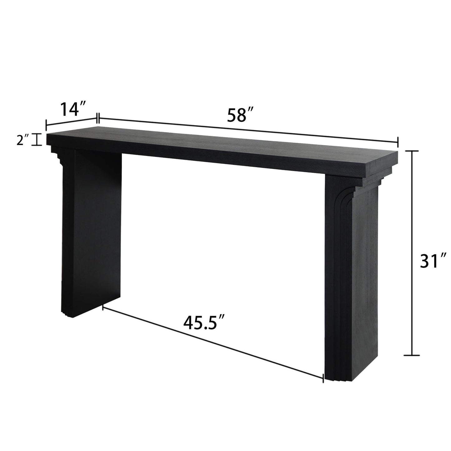 Console Table With Decorative Molding