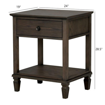 Victoria - Bedside Table With Drawer And Shelf