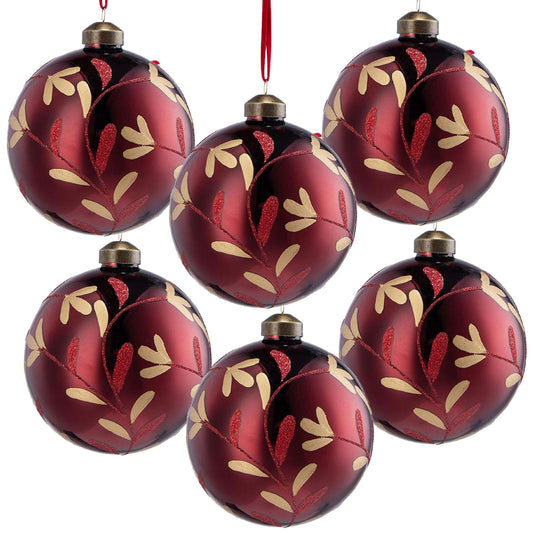 Christmas Ball Glass Decorative Hanging Ball Christmas Tree Ornaments, For Holiday Party Decorations