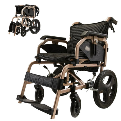 Lightweight Foldable Transport Wheelchair For Adults,Square Tube Design