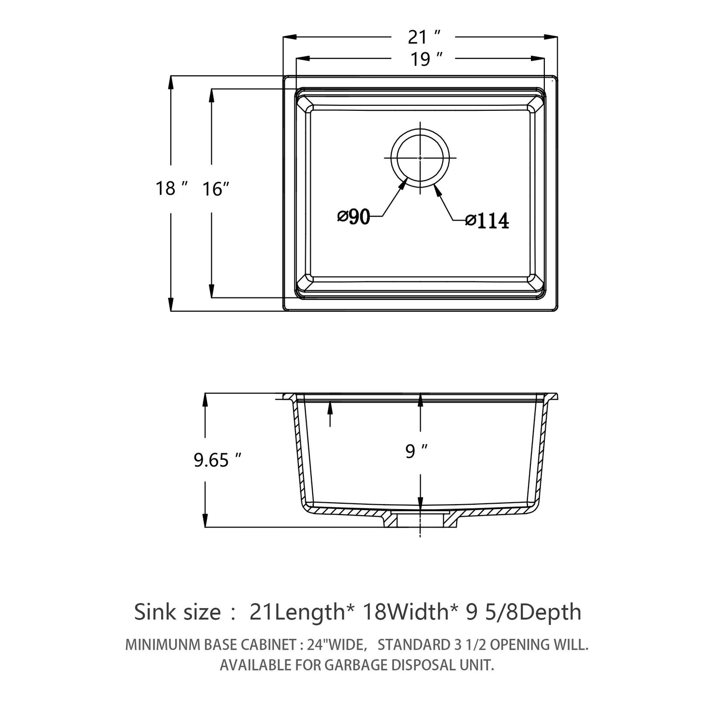 Quartz Composite Kitchen Sink With Workstation, Undermount